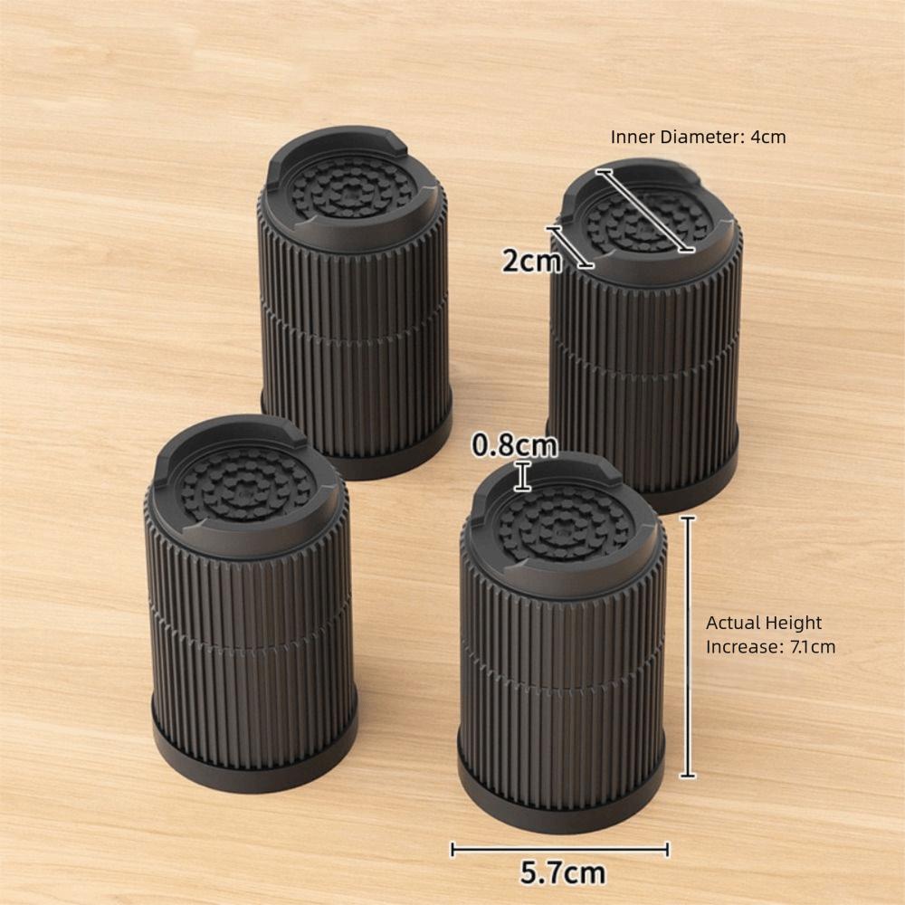 Heavy-Duty Furniture Foot Pad Square Non-slip Bed Lifts Risers Round Adjustable Washing Machine Support Refrigerator