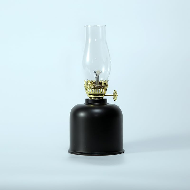 Cywinfow Фонарь, Керосиновая лампа, Винтажная керосиновая лампа, Парафиновая лампа KH301 (черный)