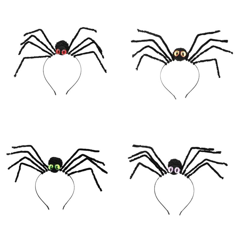 Spider Headband Halloween Goth Headband Halloween Tiara Hair Hoop Photo Shoot Hairbands Women Gothic Hair Accessories