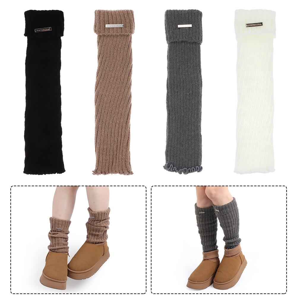 Knee High Y2K Leg Warmers Warm Boot Stockings Academy Style Knitted Leg Warmers  Autumn Winter