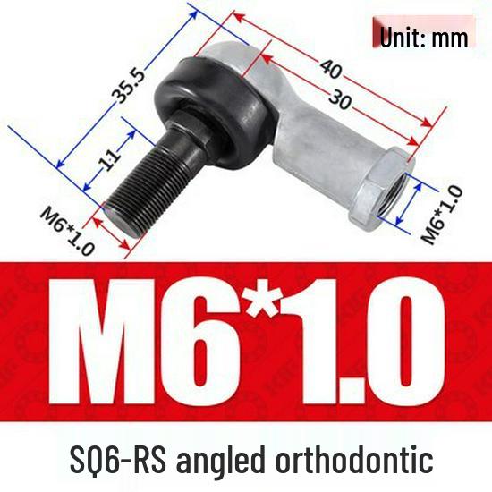 Bent Rod End Joint Bearing with Ball Joint SQ/SQZ5 - Sizes 6 to 22-RS