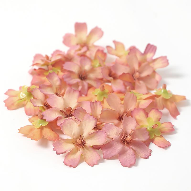 30/50Pcs Artificial Flowers Heads 4cm Silk Fake Flowers for Home Dceor Wedding Bride Decoration Craft Wreath Gifts Accessories