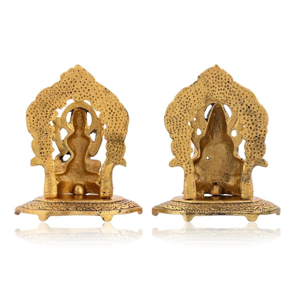 Metal Laxmi Lakshmi Ganesh Gift Items for Cooperate, Anniversary, Wedding Gift, Housewarming with Velvet Box Packing (Set of 1)