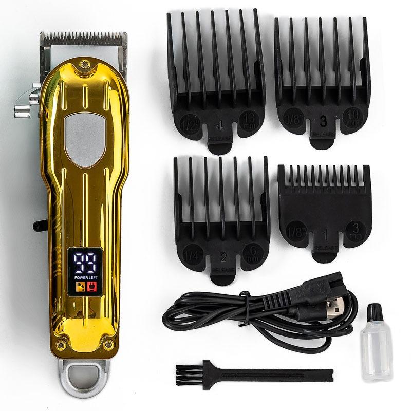 1PC new retro oil head electric push clipper bald head engraving gradual change LCD digital display rechargeable hair salon electric fader