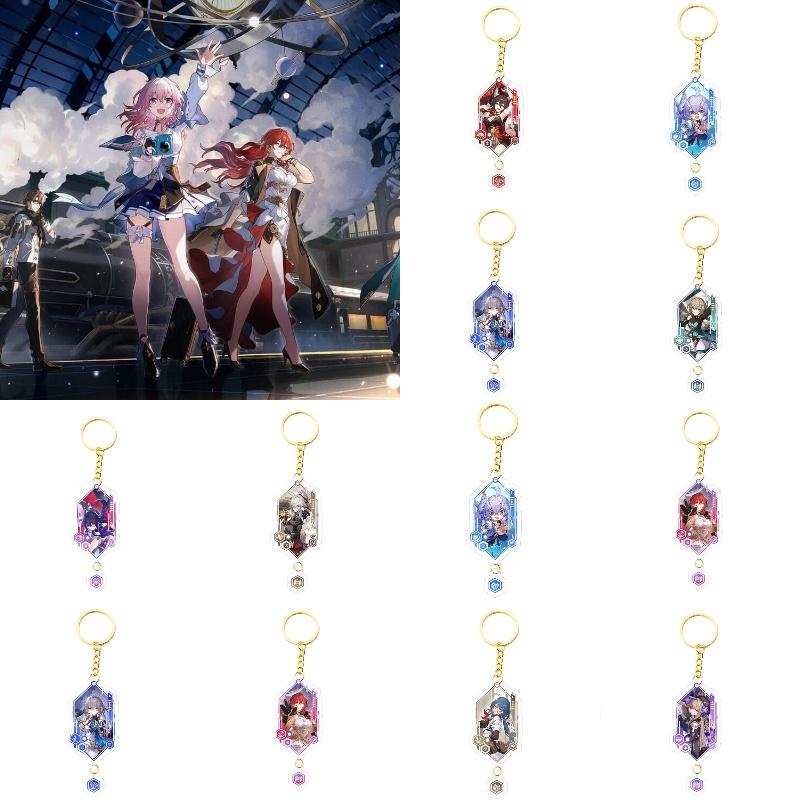 Auffälliger Honkaistarrail Eisen Anhänger Schlüsselanhänger Mehrere Farboptionen verfügbar