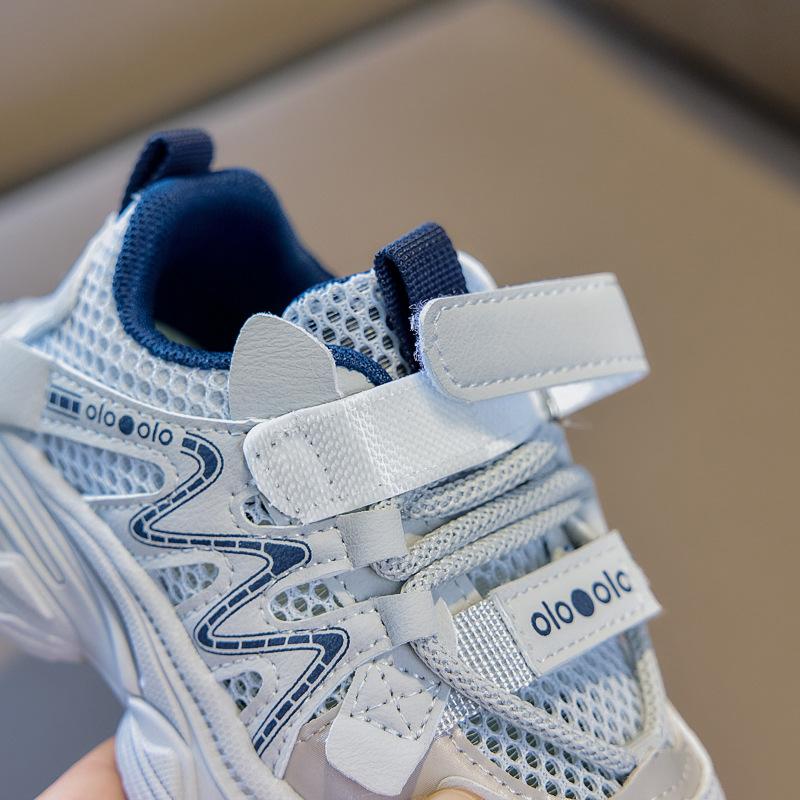 Breathable Hollow Single Mesh Kids Sports Sneakers Non Slip Unisex Boys Girls Running Shoes