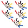 5Set Test Leads Clips Brass PVC Car Battery Charging Tests Clamp with 4mm Jacks for Wires