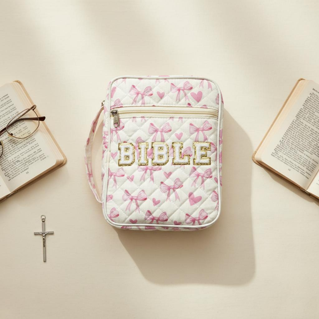 Bible Bag with Handle Large Capacity Bible Study Organizer Zippered Book Carrier Lightweight Religious Accessory