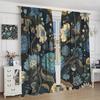Boho Floral Curtains Watercolor Botanical Pattern Living Room Home Decoration Bedroom Curtain Darkening Polyester Ideal For Sitting