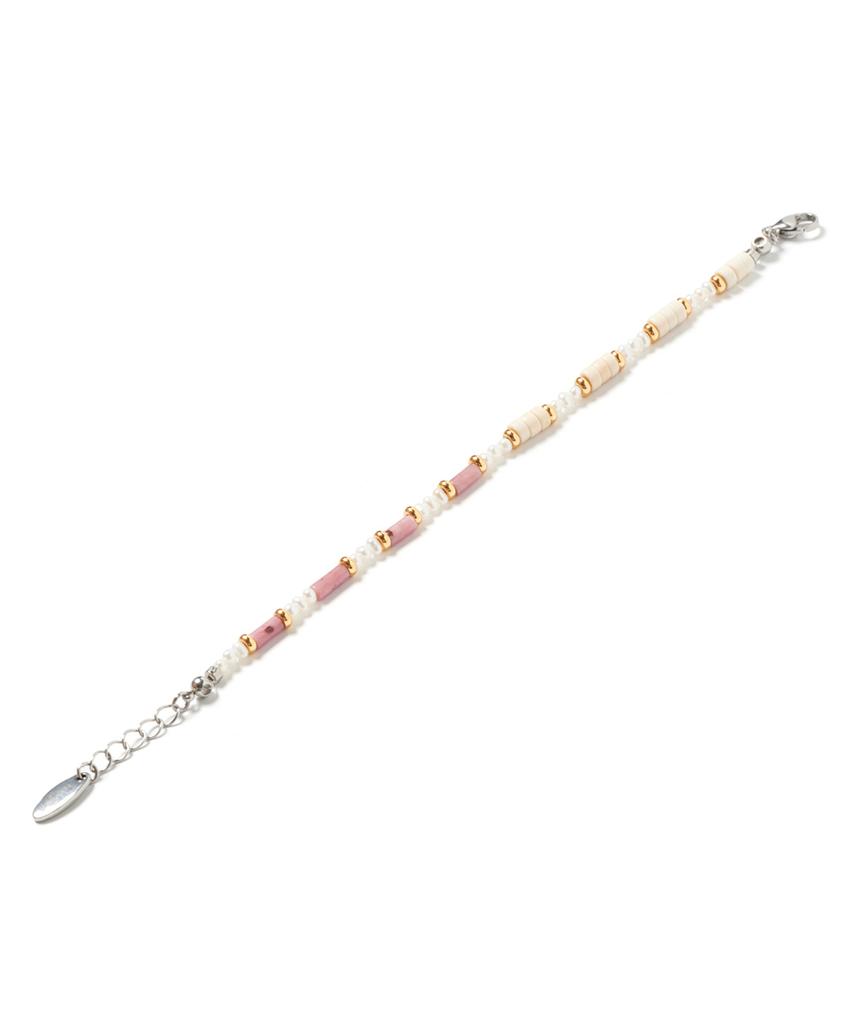 Polalita Pastel Mix Bead Bracelet (Plt-Br-032_Pk)