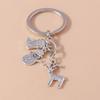 New Alloy Christmas Keychain Snowflake Elk Bell Key Rings Pendant for Christmas Women Girls Handbag Accessories DIY Jewelry Gift