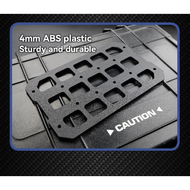 Motorcycle Molle Panel For Trunk Storage Aluminum Alloy Waterproof Tactical Universal Side Box Organizer Modular Storage
