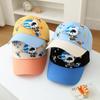 Kids Hats Spring/Autumn Space Doodle Bear Baby Baseball Caps Korean Style New Color-Block Cartoon Snapbacks