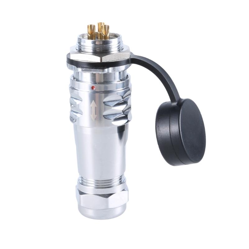 SF2010 Waterproof Industrial Connector SF2012 Female Plug & Male Socket IP67 2Pin to 12Pin For 20mm Panel Mount