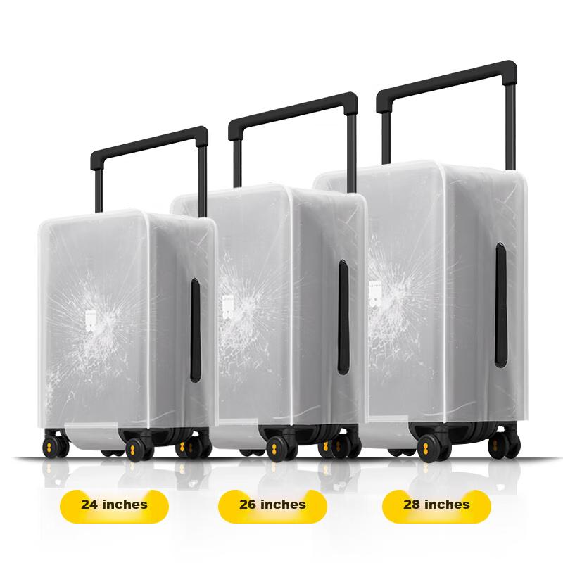 LEVEL8 26-Inch Wide Suitcase with Trolley Handle And Luggage Cover