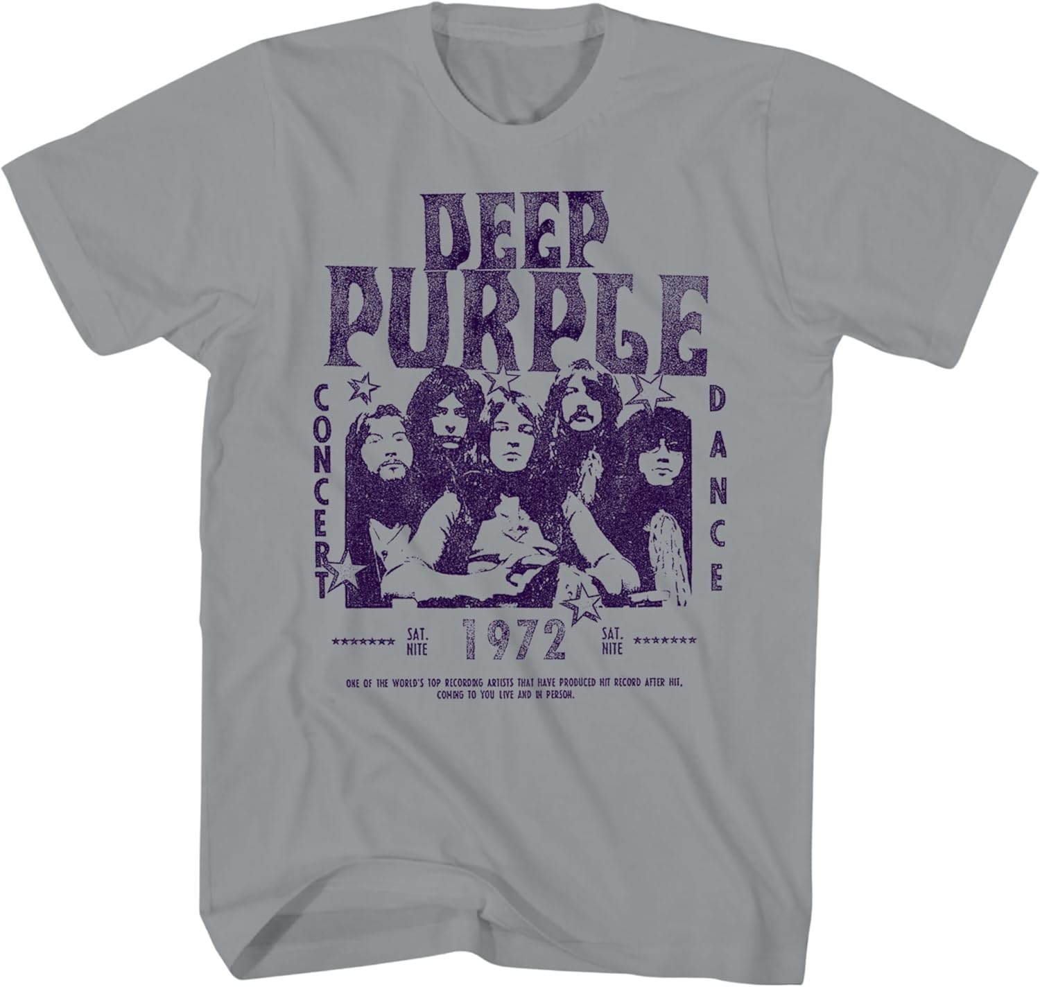 

Deep Purple Band T Shirt 1972 Concert Tee Adult Grey Short Sleeve British Rock Vintage Style Graphic Tees 5XL різнокольоровий