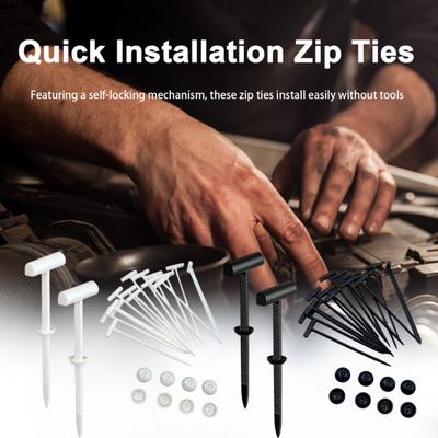 Nylon Universal Cable Tie Buckle Self-Locking Zip Ties Holder for Car Repair Heavy Duty Multifunctional Cable Tie Buckle