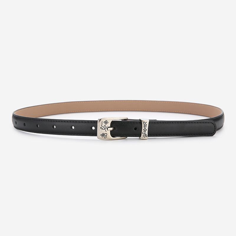 

Minimalist Leather Women Belt With Metal Buckle For Fashion Casual And Office Wear StyleA