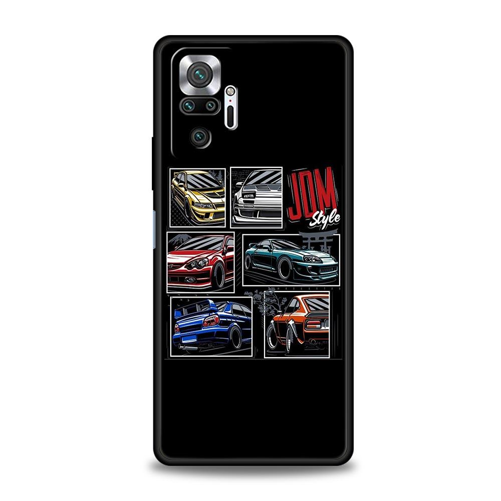 Phone Case For Xiaomi Redmi Note 14 13 12 5G 9S 9 10 11 Pro Plus 4G 9T 14C 13C 12C 10C 9C 9A Cover JDM Type R Civic Sport Car