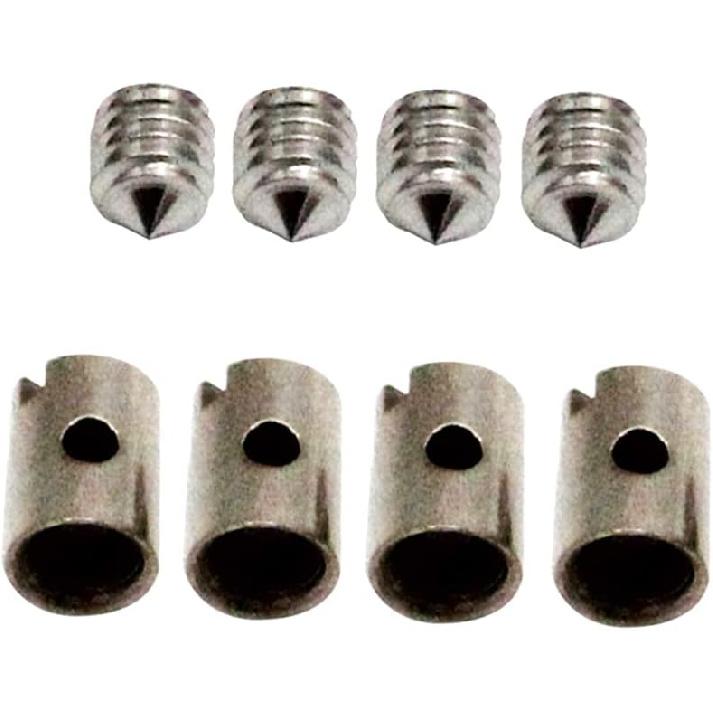 Ejoyous Solderless Throttle Cable Nipples, 4 Sets Solderless Cable Nipples 5mm Throttle Choke for Motorcycle Scooter Quad Mower