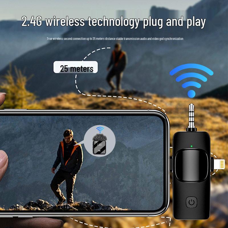 F11 Wireless Lapel Microphone: Three-in-One Noise Reduction Mini Mic for Mobile Phone Video & Live Broadcast