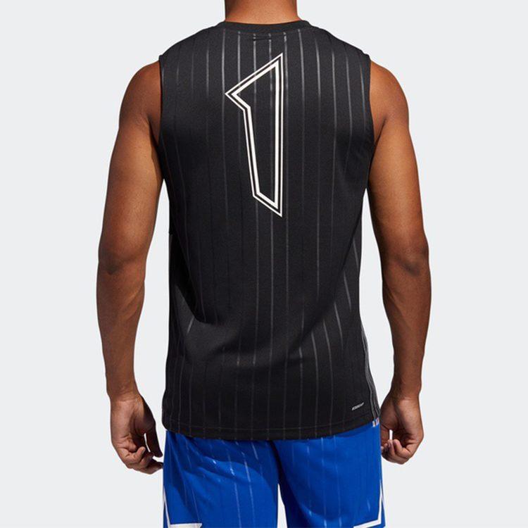 Adidas Basketball Jerseys Men's Black Moderate Straight Fit FH7724