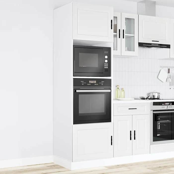 VidaXL Armoires de four 2 pcs Porto blanc bois d'ingénierie 3315051