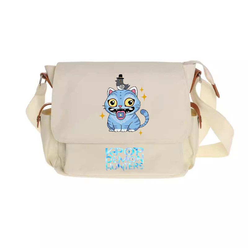 New Kpop Demon Hunter Group Printed Crossbody Bag Korean Wave Peripheral Shoulder Bag Crossbody Bag Canvas Bag Girls KTY