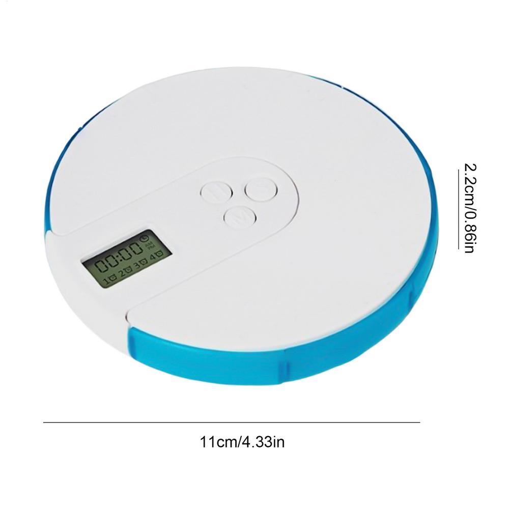 Týdenní otočný pouzdro na pilulky rozdělovač organizér na skladování tablet léky s budíkem 7denní pouzdro dávkovač nádobka na pilulky