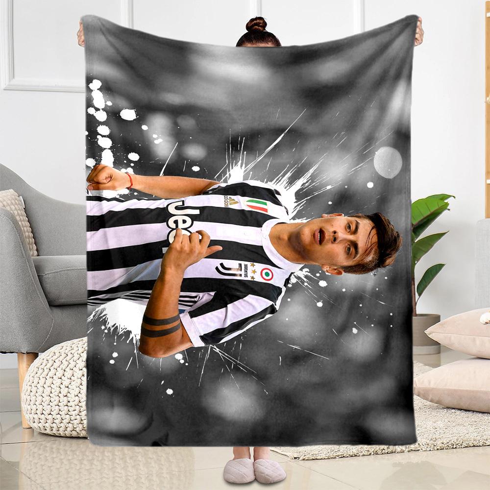 Juventus Star Action Blanket Soft Warm Cozy Perfect for Picnics Bedding Sofa All-Season Use Playful Design Birthday Christmas Gift Blanket