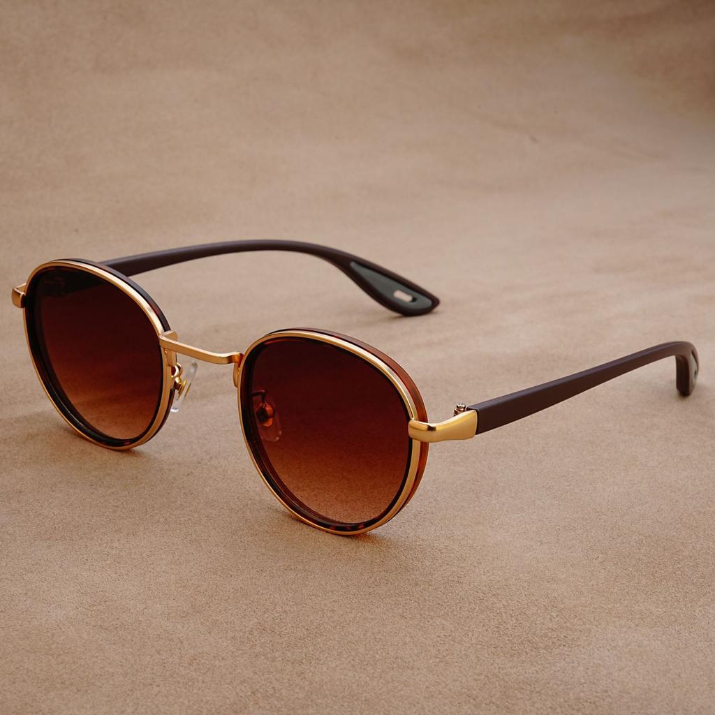 Retro Round Frame UV400 Sunglasses for Men Women Fashion Neutral High Quality Outdoor Driving Glasses