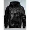 Fashion Men's Hoodie Animal Wolf Patterns 3D Print Hoodies Spring And Autumn Street Casual Boy Sweatshirt Men's Oversized Top Clothing