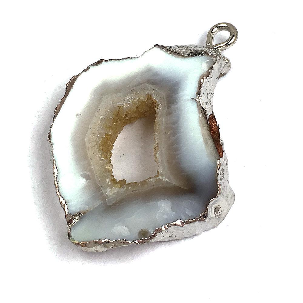 1ks Přívěsek z achátu z přírodního kamene, ručně vyráběné nepravidelné drúzské achátové přívěsky na výrobu šperků Náhrdelník Náramek šperky doplňky 20x30-25x45mm