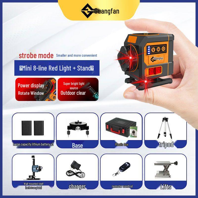 Mini High Precision Laser Level with 12 Red Light Lines and Automatic Wall Alignment