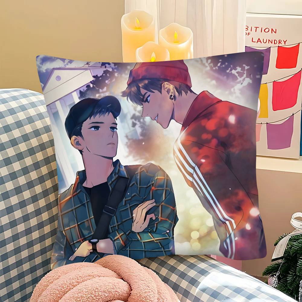 Anime S-Semantic Error Pillow Case Square Pillow Bedroom Sofa Leisure Comfort Cushion Car Living Room Home Decoration