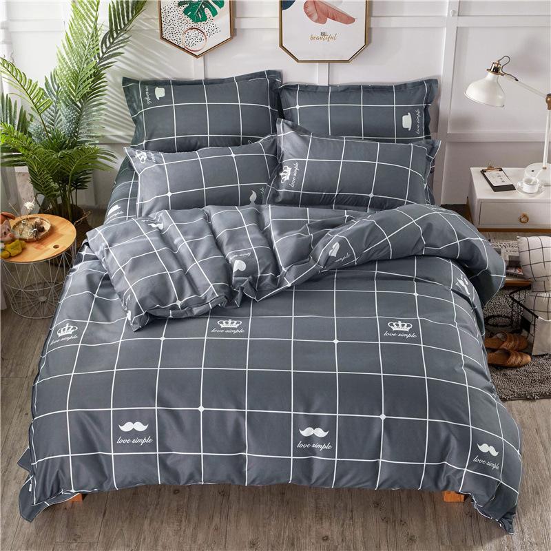 Warm Four-piece Set, Quilt Cover, Bed Linen, Bedding, Single Dormitory Three-piece Set