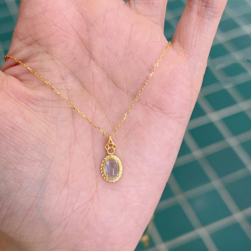 

Звездное море Позолоченное 18-каратным золотом серебро 925 пробы Ожерелье с подвеской из синего сапфира 925 Silver