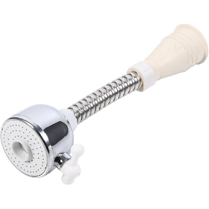 Swivel Faucet Aerator, 360° Rotatable Kitchen Sink Faucet Aerator Swivel Faucet Extender Sprayer Faucet Head No Splash Nozzle Filter Hose Adjustable