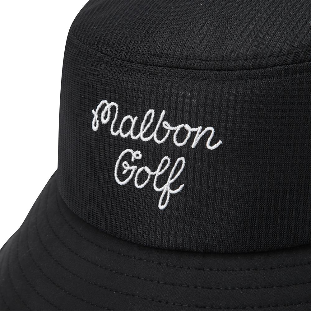 MALBON GOLF Mesh Ventilation Bucket Hat Black