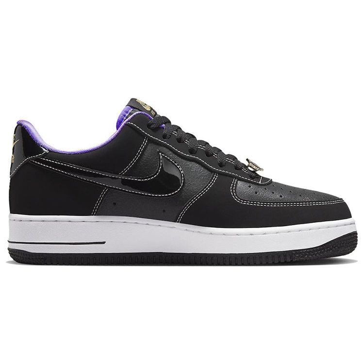 Nike Air Force 1 Low 07 LV8 EMB World Champ - Lakers Men Sneakers Black Iron-Grey White DR9866-001