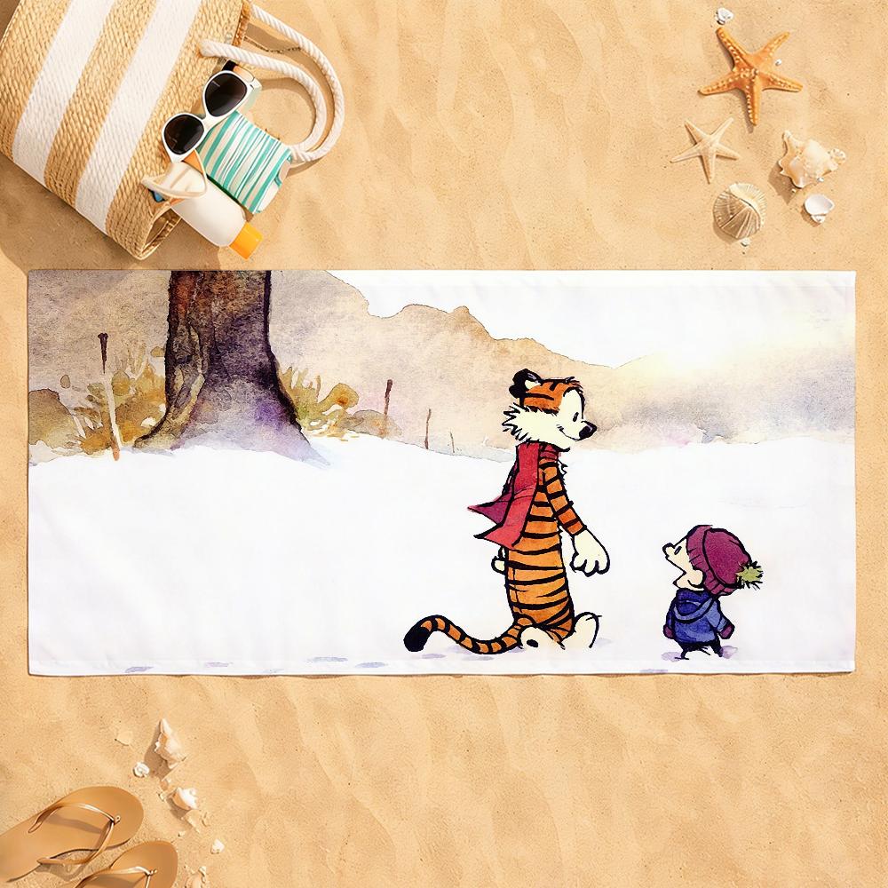 

Manga C-Calvin and H-Hobbes-S Towel Quick Dry Absorbent Beach Towel for Sports, Fitness, Swimming and Outdoor Activities W40*H60(CM)