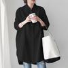 Women Oversized Button Down Shirt Dress Long Sleeve Casual Tunic Blouse