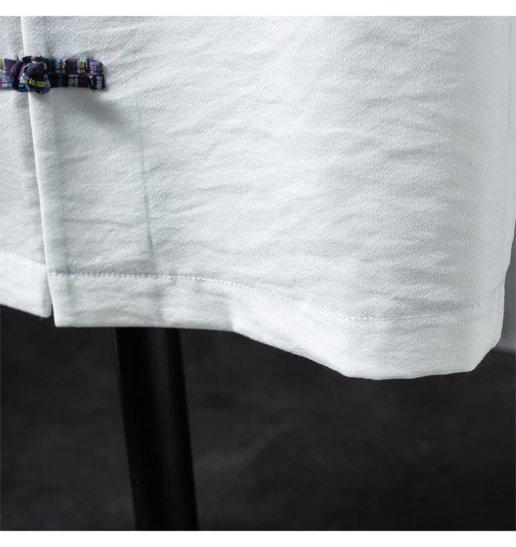 Ice Silk Summer Men's Cotton Linen T-Shirt & Long Pants Set - Casual Solid Color, Plus Size Available