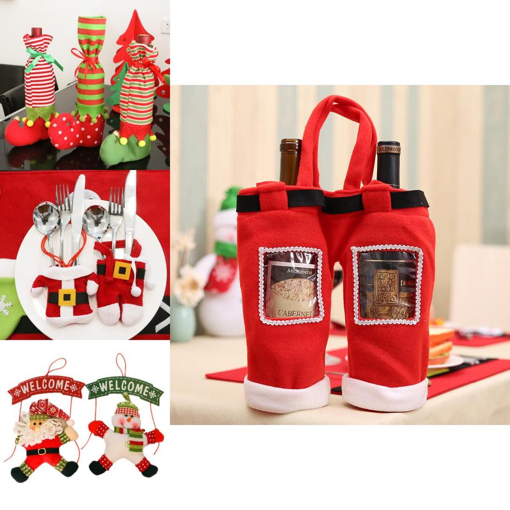 Charming Santa Pants Christmas Candy Bags For Festive Wine And Gift Giving