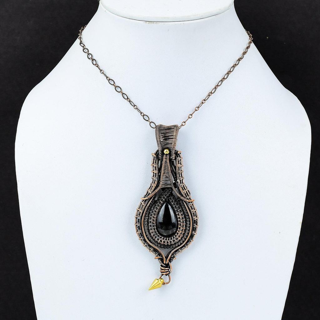 Psilomelane Pendant Copper Wire Wrapped Pendant Brand New Pendant Handmade Jewelry Genuine Gemstone Pendant Copper Wire Jewelry Gift For Mom