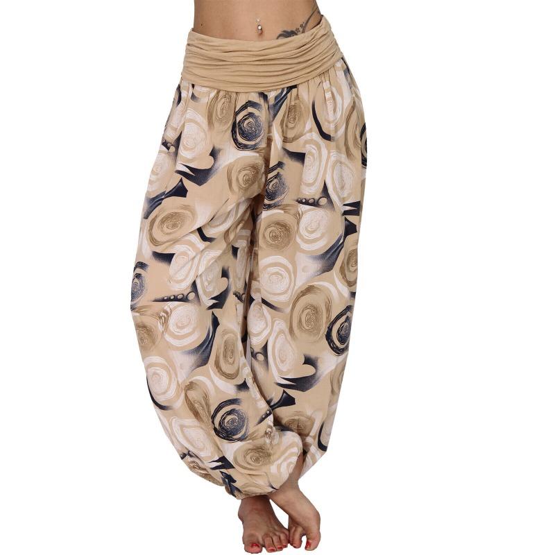 15 Color Women Casual Elastic Waist Plus Size Print Long Trousers Straight Loose Long Pants Haren