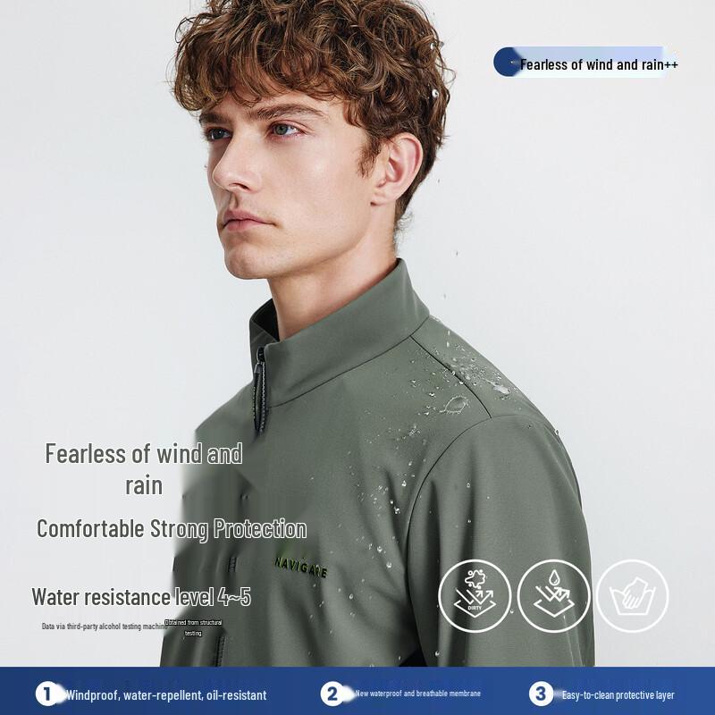 Navigare Men's Outdoor Waterproof Fleece-Lined Softshell Jacket