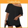 Y2k Off Shoulder T Shirt With Soft Milk Silk Fabric For Casual Beach Wear