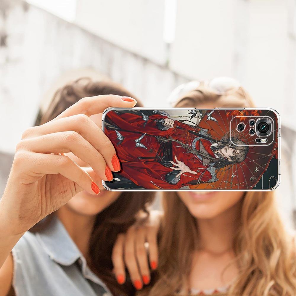 Phone Case For Xiaomi Redmi Note 14 13 12 4G 9S 9 10 11 Pro Plus 5G 14C 13C 12C 10C 9A Clear Cover Heaven Official's Blessing