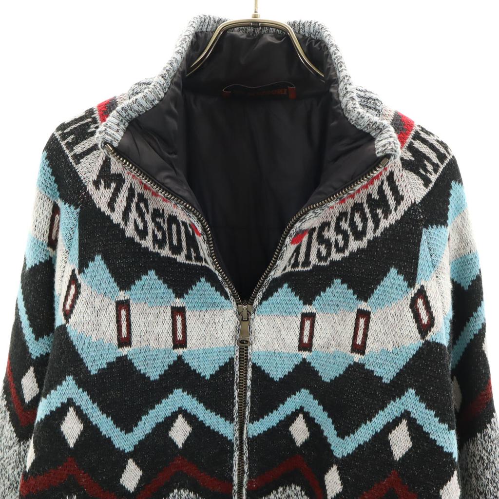 Missoni Fair Isle Pattern Knit jacket 48 Multi Cotton filling Men's Used